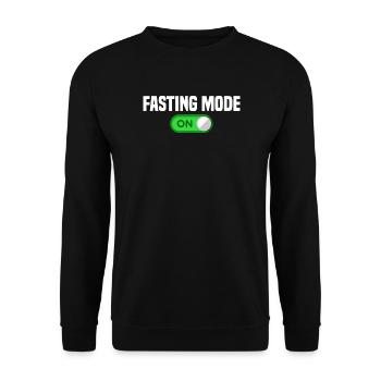 Mode jeûne sur le t-shirt graphique à bascule - Sweat-shirt Unisexe - noir - Devant - Alina (178cm) & Michal (187cm)