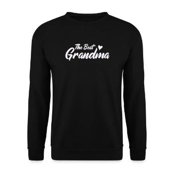 Best Granny Heart Design - Unisex Sweatshirt - black - Front - Alina (178cm) & Michal (187cm)