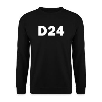 D24 - Unisex Sweatshirt - black - Front - Alina (178cm) & Michal (187cm)