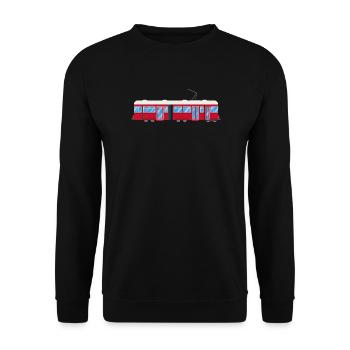 Tram, tram, train, railway - Unisex Sweatshirt - black - Front - Alina (178cm) & Michal (187cm)