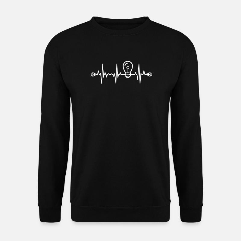Electrical Engineer Heartbeat - Unisex Sweatshirt - black