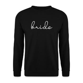 Braut passende Verlobung Brautdusche Hochzeit - Unisex Pullover - Schwarz - Vorne - Alina (178cm) & Michal (187cm)