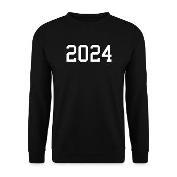 2024 white New Year's Eve New Year - Unisex Sweatshirt - black - Front - Alina (178cm) & Michal (187cm)