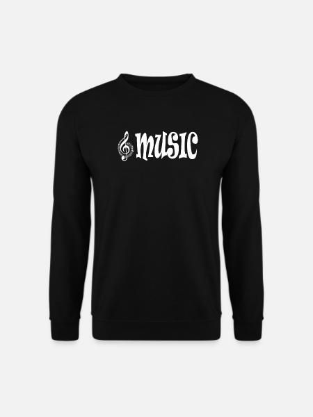 Musique - Style typographique classique rétro - Sweat-shirt Unisexe - noir