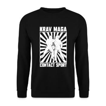 Kampfsport Sparring Geschenk Israel Krav Maga - Unisex Pullover - Schwarz - Vorne - Alina (178cm) & Michal (187cm)