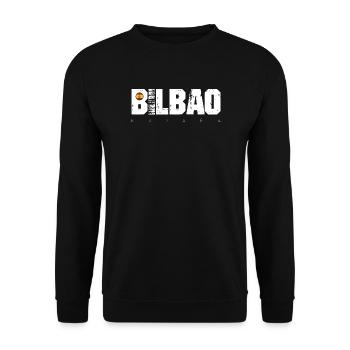 Big Bad Distressed Typography with Spain Flag - Unisex Sweatshirt - black - Front - Alina (178cm) & Michal (187cm)
