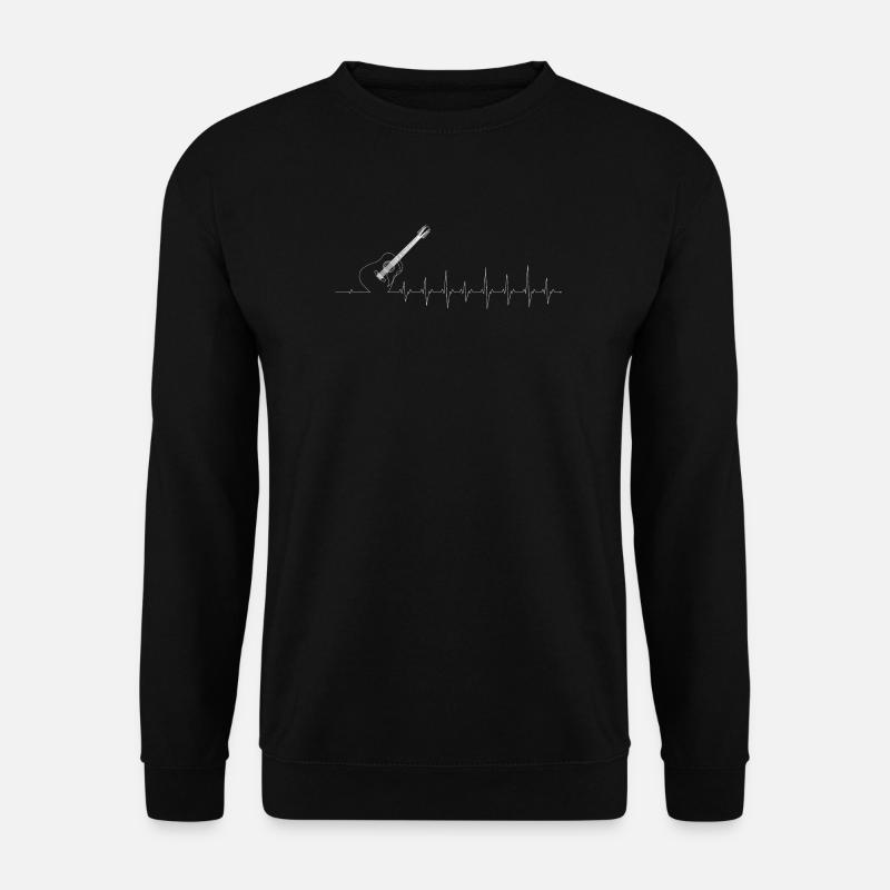 Guitar Pulse Silhouette - Unisex Sweatshirt - black