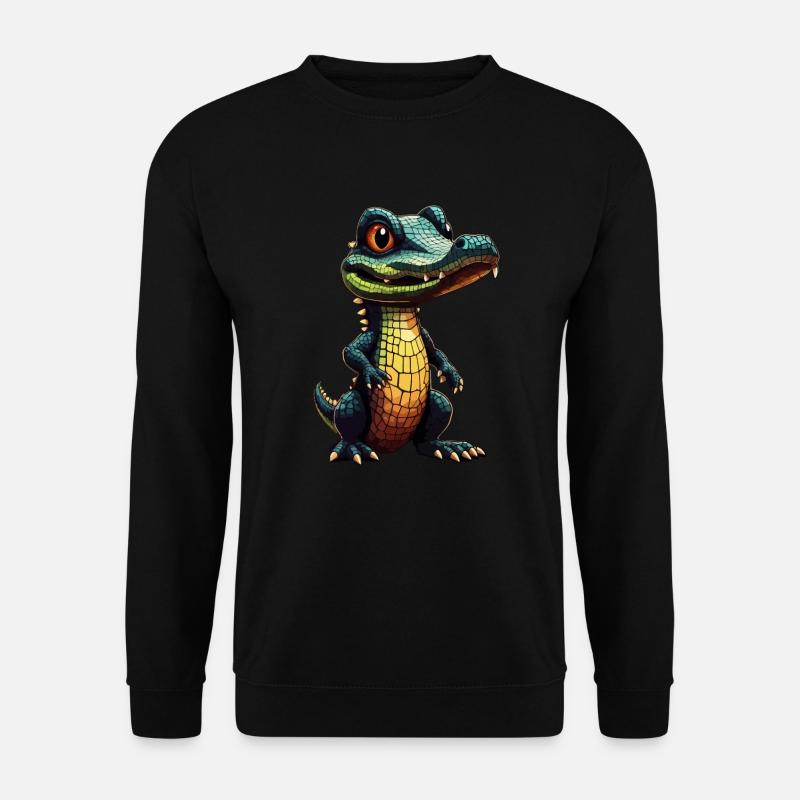 Bébé crocodile Alligator crocodile - Sweat-shirt Unisexe - noir