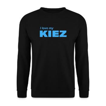 I LOVE MY KIEZ - Unisex Sweatshirt - black - Front - Alina (178cm) & Michal (187cm)