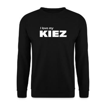 I LOVE MY KIEZ - Unisex Sweatshirt - black - Front - Alina (178cm) & Michal (187cm)