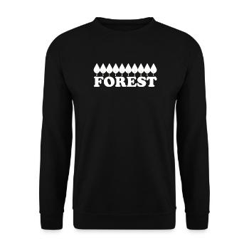 FOREST - Unisex Pullover - Schwarz - Vorne - Alina (178cm) & Michal (187cm)