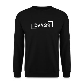 Davos - Unisex Sweatshirt - black - Front - Alina (178cm) & Michal (187cm)