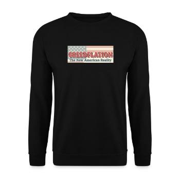 Criticism of American monetary policy - Unisex Sweatshirt - black - Front - Alina (178cm) & Michal (187cm)
