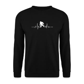 Bigfoot Sasquatch Cache-cache Dictons - Sweat-shirt Unisexe - noir - Devant - Alina (178cm) & Michal (187cm)