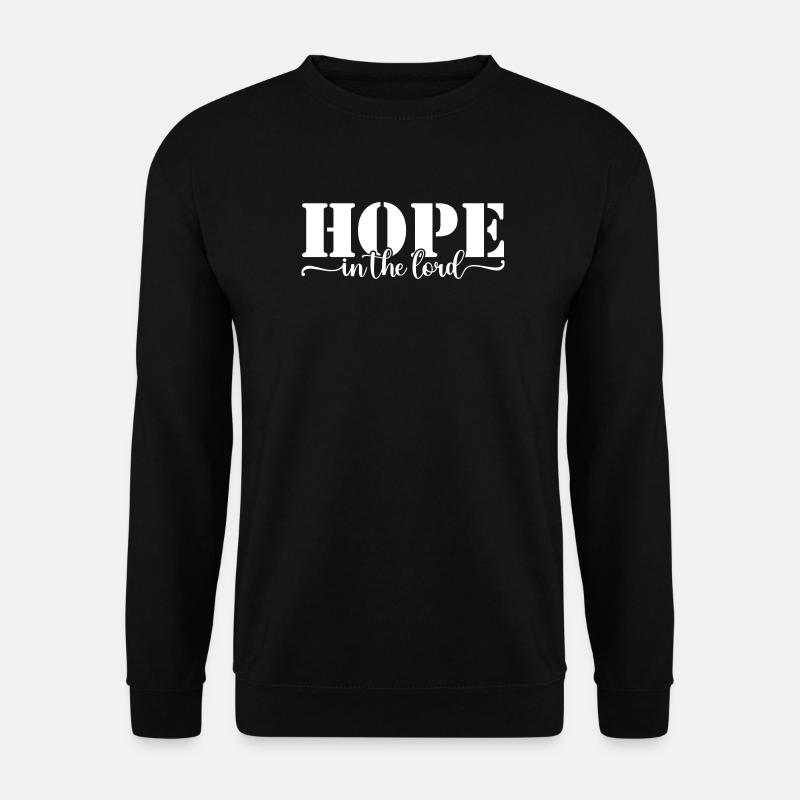 Hoffnung auf den Herrn - Unisex Pullover - Schwarz