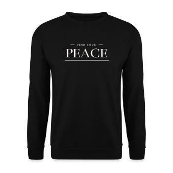 Finde deine innere Frieden - Yoga & Meditation  - Unisex Pullover - Schwarz - Vorne - Alina (178cm) & Michal (187cm)