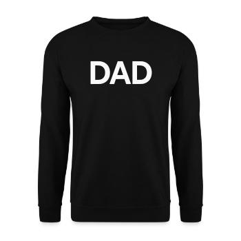 Dad - Dad - Father - Unisex Sweatshirt - black - Front - Alina (178cm) & Michal (187cm)