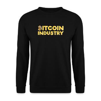 Bitcoin Industrie - Unisex Pullover - Schwarz - Vorne - Alina (178cm) & Michal (187cm)