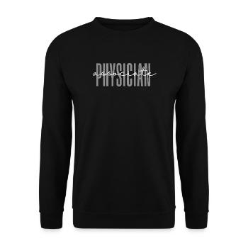 Physician Associate PA Student Grade Future  - Unisex Sweatshirt - black - Front - Alina (178cm) & Michal (187cm)