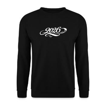 2026 Jahr - Unisex Pullover - Schwarz - Vorne - Alina (178cm) & Michal (187cm)
