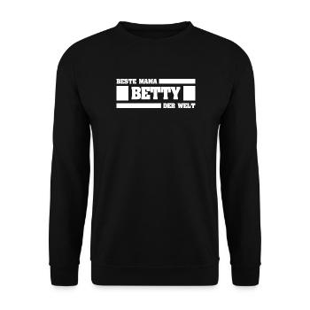 cadeau pour Betty - Sweat-shirt Unisexe - noir - Devant - Alina (178cm) & Michal (187cm)
