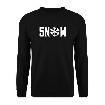 Snow - Unisex Sweatshirt - black - Front - Alina (178cm) & Michal (187cm)