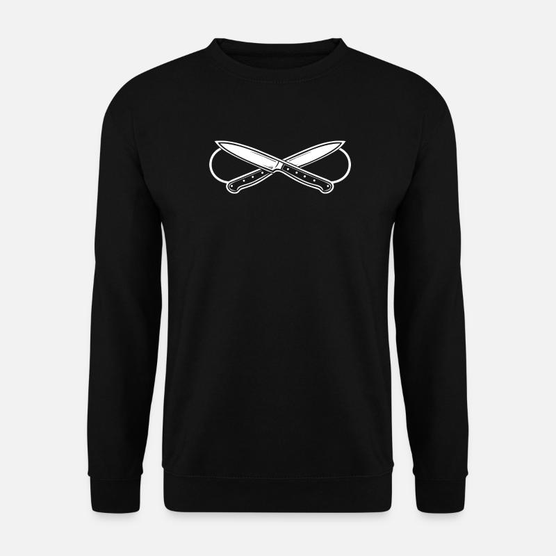 Infinity Kochmesser – Küchen Symbol - Unisex Pullover - Schwarz