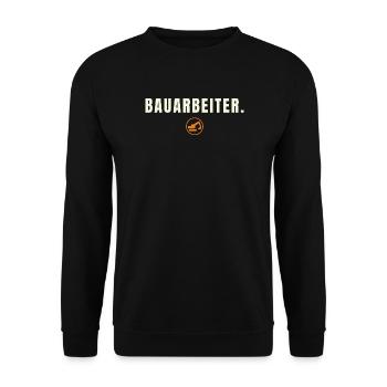 BAUARBEITER. Minimalist Job Success Edition - Unisex Pullover - Schwarz - Vorne - Alina (178cm) & Michal (187cm)