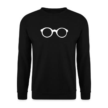 glasses - Unisex Sweatshirt - black - Front - Alina (178cm) & Michal (187cm)