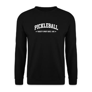 Pickleball Varsity Vintage 1965 - Unisex Sweatshirt - black - Front - Alina (178cm) & Michal (187cm)