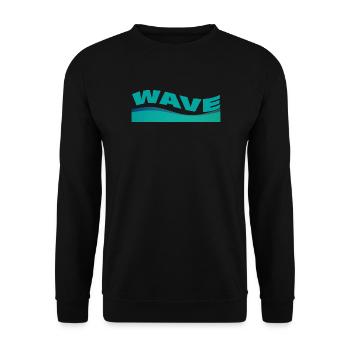 Wave - Unisex Sweatshirt - black - Front - Alina (178cm) & Michal (187cm)