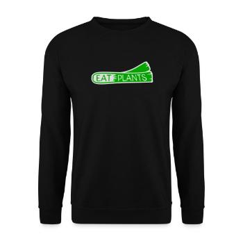 Sigle végétarien végan drôle de Eat Plants - Sweat-shirt Unisexe - noir - Devant - Alina (178cm) & Michal (187cm)