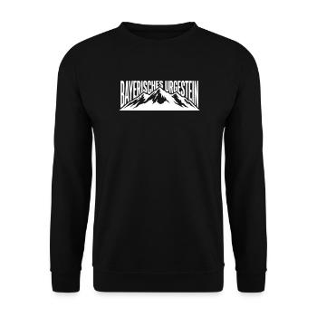 Bayerisches Urgestein - Unisex Pullover - Schwarz - Vorne - Alina (178cm) & Michal (187cm)
