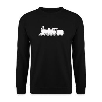 Silhouette de locomotive à vapeur - Sweat-shirt Unisexe - noir - Devant - Alina (178cm) & Michal (187cm)