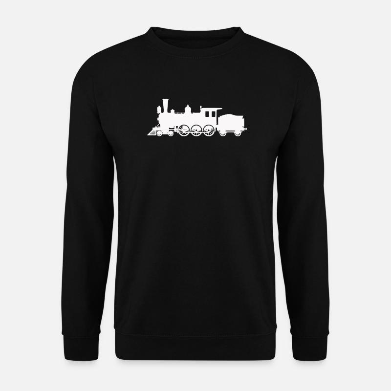 Steam locomotive silhouette - Unisex Sweatshirt - black