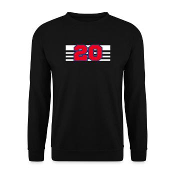 Nummer 20 Frankreich - Unisex Pullover - Schwarz - Vorne - Alina (178cm) & Michal (187cm)