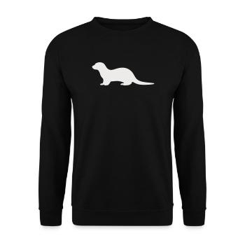 otter_tier_1 - Unisex Sweatshirt - black - Front - Alina (178cm) & Michal (187cm)