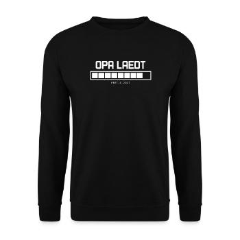 Opa Lädt Fertig 2027 Fortschritt Balken T-Shirt - Unisex Pullover - Schwarz - Vorne - Alina (178cm) & Michal (187cm)