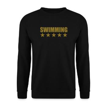 Swimming - Unisex Pullover - Schwarz - Vorne - Alina (178cm) & Michal (187cm)