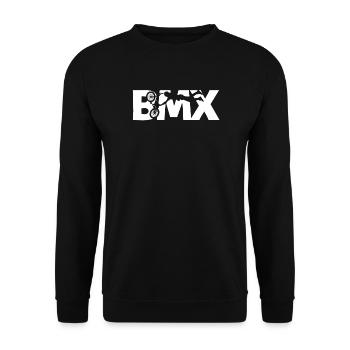 BMX Freestyle Shirt für Kids & Rider - Unisex Pullover - Schwarz - Vorne - Alina (178cm) & Michal (187cm)