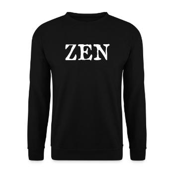 Zen - Unisex Sweatshirt - black - Front - Alina (178cm) & Michal (187cm)