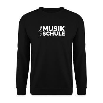 Musikschule Musik Unterricht lernen Piano Gitarre - Unisex Pullover - Schwarz - Vorne - Alina (178cm) & Michal (187cm)