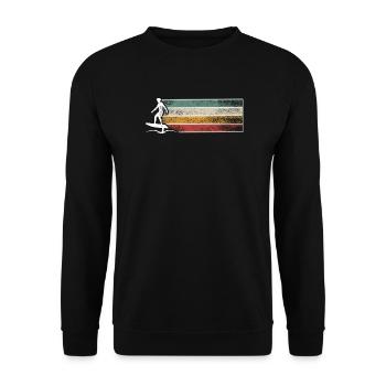 Hydrofoil Surfing Surf Surfer Hydrofoil Surfen - Unisex Sweatshirt - black - Front - Alina (178cm) & Michal (187cm)