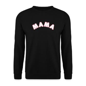 MAMA Cool Mom Print - Unisex Pullover - Schwarz - Vorne - Alina (178cm) & Michal (187cm)