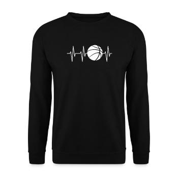 Basketball Streetball Symbol Club Team Player - Unisex Sweatshirt - black - Front - Alina (178cm) & Michal (187cm)