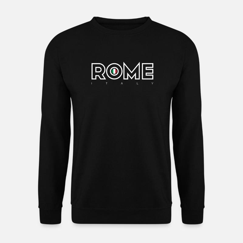 Rom O Emblem Italienische Flagge - Unisex Pullover - Schwarz