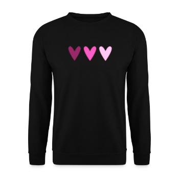 HEART. THANK YOU. MISTRESS. MASTER. THANK YOU MISTRESS. - Unisex Sweatshirt - black - Front - Alina (178cm) & Michal (187cm)