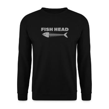 FISH HEAD - Unisex Pullover - Schwarz - Vorne - Alina (178cm) & Michal (187cm)
