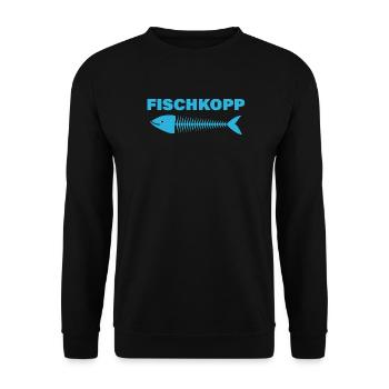 FISCHKOPP - Unisex Pullover - Schwarz - Vorne - Alina (178cm) & Michal (187cm)