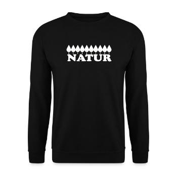 NATURE - Unisex Sweatshirt - black - Front - Alina (178cm) & Michal (187cm)